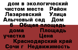 дом в экологический чистом месте › Район ­ Лазаревский  › Улица ­ Алычовый сад › Дом ­ 20б › Общая площадь дома ­ 48 › Площадь участка ­ 4 › Цена ­ 2 500 000 - Краснодарский край, Сочи г. Недвижимость » Дома, коттеджи, дачи продажа   